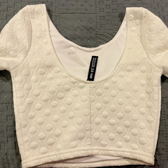 Women's XS White Crop Top from Design Lab - Picture 2 of 5